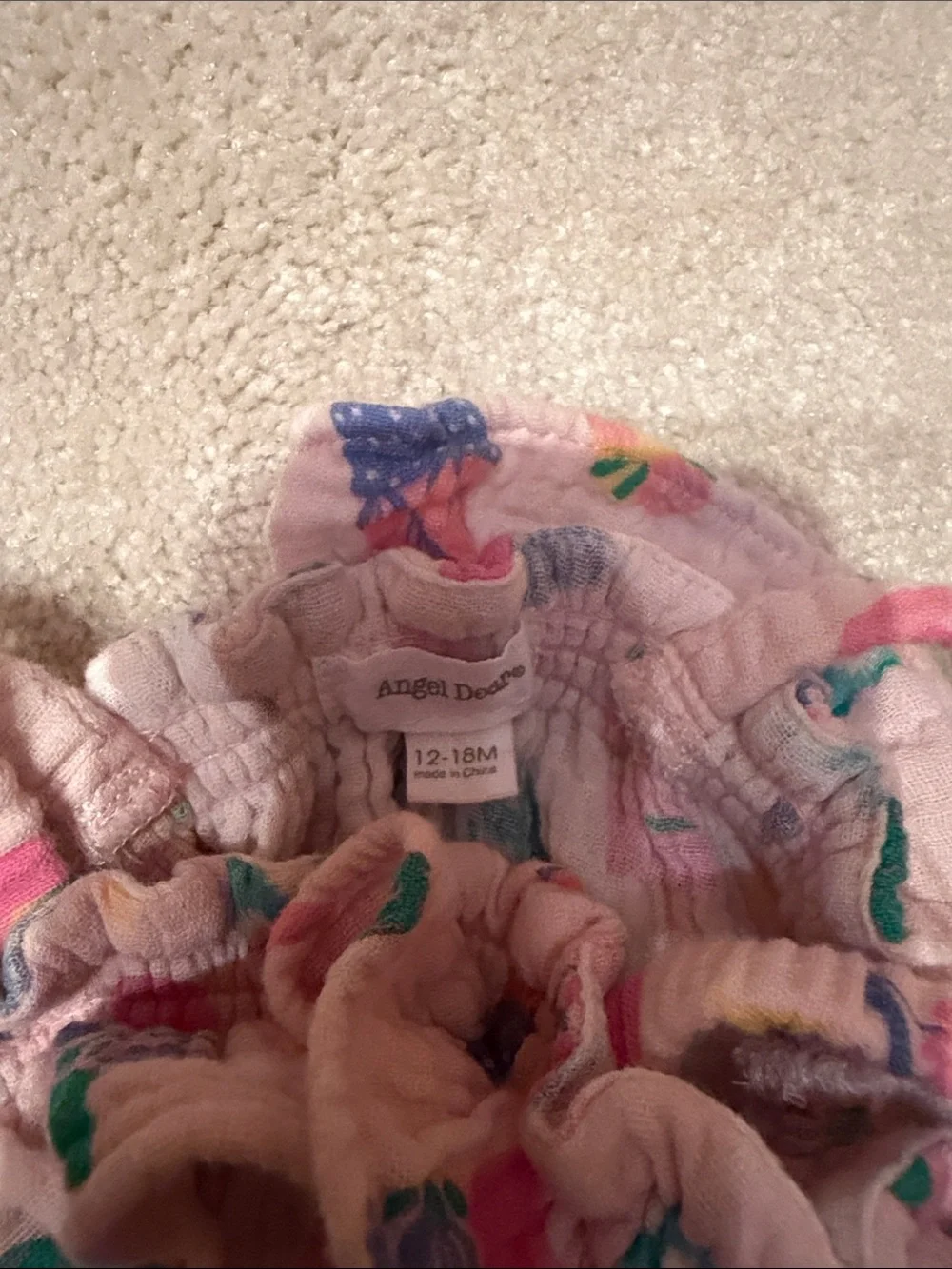 Angel Dear Pink Floral & Ice Cream Print Diaper Cover Set